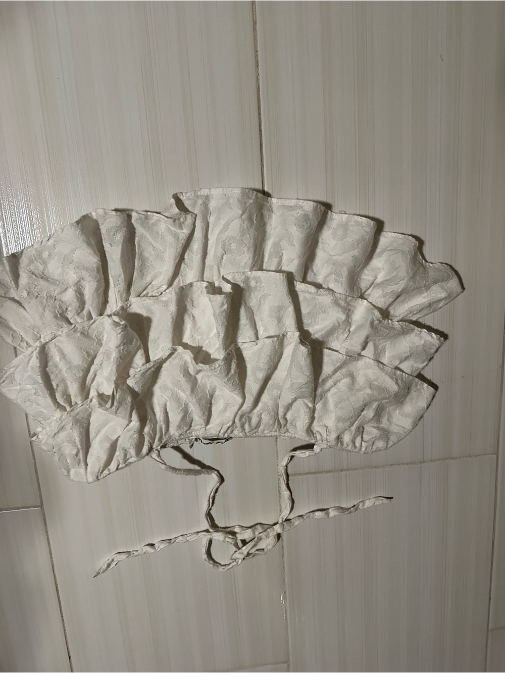 Ruffled White Lace Mob Cap